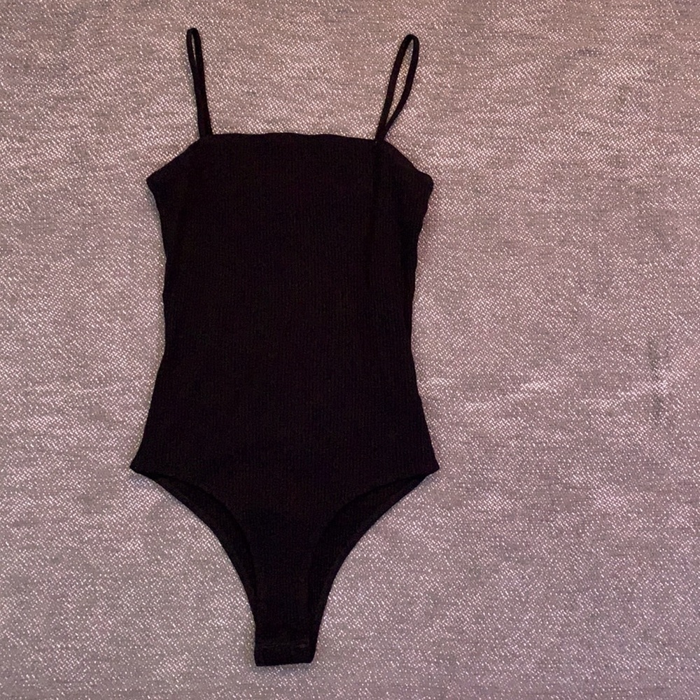 Shein Black Spaghetti Strap Bodysuit